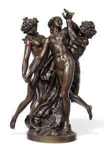 Trzy Gracje, c.1860 (brąz) autorstwa Claude Michel (after) Clodion