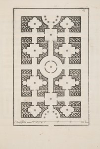 Projekt dla Parter, z Theater des Plans et Jardinages, wyd. 1652 (rycina) autorstwa Claude Mollet