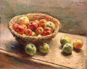 Miska Jabłek; Kosz jabłek, 1880 autorstwa Claude Monet
