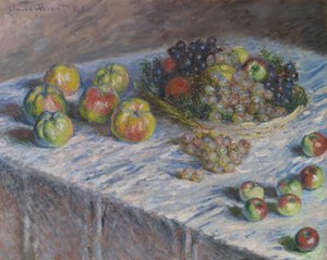Jabłka i winogrona autorstwa Claude Monet