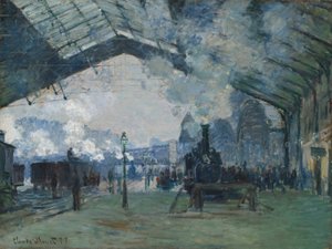 Przyjazd pociągu do Normandii, Gare Saint-Lazare autorstwa Claude Monet