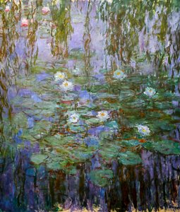 Lilie wodne niebieskie (detal) autorstwa Claude Monet