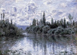Ramię Sekwany w pobliżu Vétheuil autorstwa Claude Monet