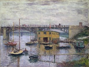 Most w Argenteuil w szary dzień, ok. 1876 (olej na płótnie) autorstwa Claude Monet