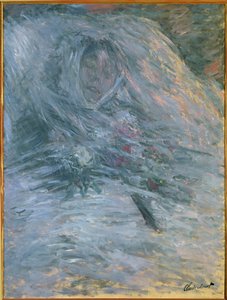 Camille na łożu śmierci (olej na płótnie) autorstwa Claude Monet