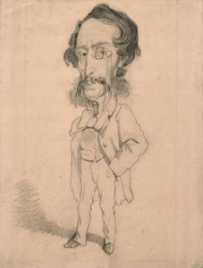 Karykatura Mario Ucharda, ok. 1858 r. (grafit z akcentami wymazywania i stemplowania na jasnobrązowym papierze tkanym) autorstwa Claude Monet