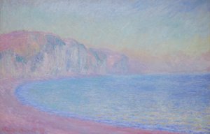 Klify w Pourville, wschodzące słońce autorstwa Claude Monet
