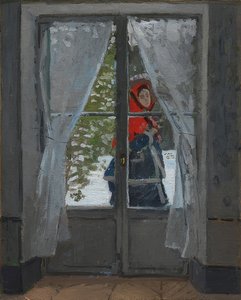 Czerwona chusta (La capeline rouge). Około 1868-73 autorstwa Claude Monet