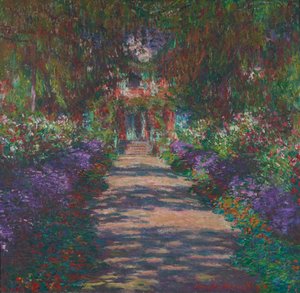 Aleja w ogrodzie Moneta w Giverny autorstwa Claude Monet