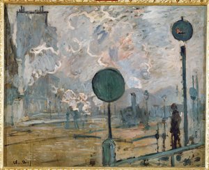 Wygląd zewnętrzny Gare Saint-Lazare, Signal autorstwa Claude Monet