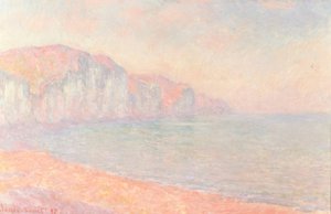 Klify w Pourville, o poranku autorstwa Claude Monet