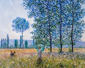 Pola wiosną autorstwa Claude Monet