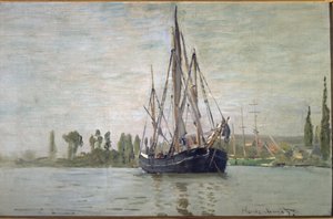Francuski pościg na kotwicy (niedaleko Rouen) - olej na płótnie autorstwa Claude Monet