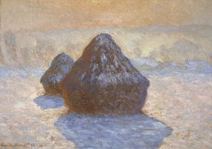 Stogi siana: efekt śniegu autorstwa Claude Monet