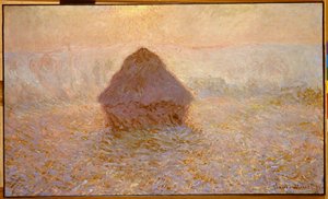 Stogi siana, słońce we mgle autorstwa Claude Monet