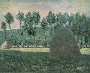 Stogi siana w pobliżu Giverny, ok. 1884-89 autorstwa Claude Monet