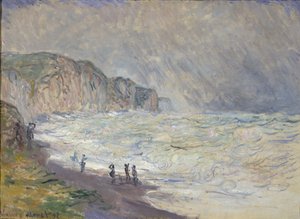 Ciężkie morze w Pourville, 1897 autorstwa Claude Monet