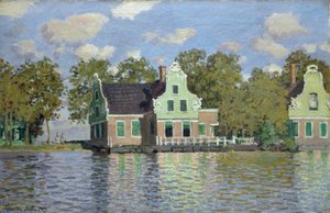 Domy nad brzegiem rzeki Zaan autorstwa Claude Monet