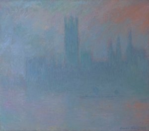 Parlament we mgle 1903 (olej na płótnie) autorstwa Claude Monet