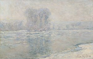 Lód, biały efekt autorstwa Claude Monet