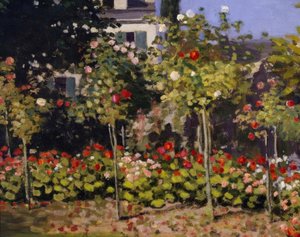 Kwitnący ogród autorstwa Claude Monet