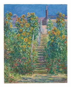 Schody w Vétheuil autorstwa Claude Monet
