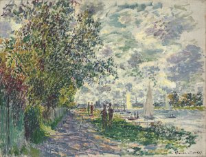 Bank Petit-Gennevilliers, 1875 autorstwa Claude Monet