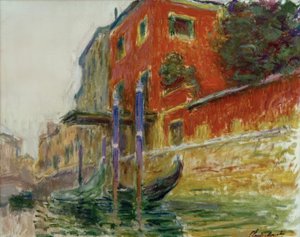 Czerwony dom, szkic autorstwa Claude Monet