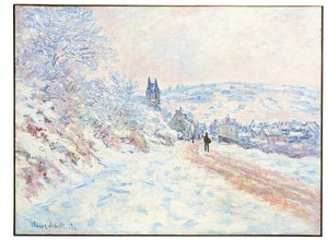 Droga do Vétheuil, efekt śniegu, 1879 autorstwa Claude Monet