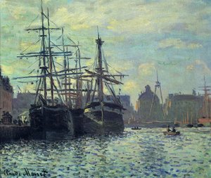Le Bassin du Commerce, Hawr autorstwa Claude Monet