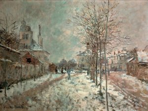 Boulevard de Pontoise w Argenteuil, śnieg autorstwa Claude Monet