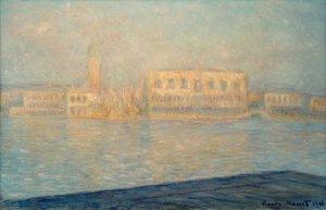 Pałac Książęcy widziany z Saint-Georges Majeur autorstwa Claude Monet