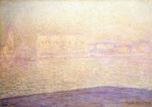 Pałac Książęcy widziany z Saint-Georges Majeur, 1908 autorstwa Claude Monet
