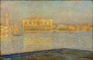 Pałac Książęcy widziany z Saint George Major autorstwa Claude Monet