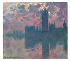 Le Parlement, soleil couchant (Domy Parlamentu o zachodzie słońca) autorstwa Claude Monet