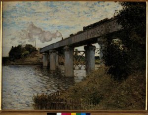 Most kolejowy w Argenteuil autorstwa Claude Monet