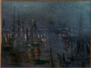 Port Le Havre, efekt nocy (Der Hafen von Le Havre bei autorstwa Claude Monet