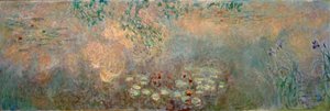 Staw lilii wodnych z irysem autorstwa Claude Monet
