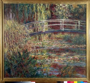 Le bassin aux nympheas, harmonie rose Obraz Claude