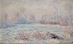 Le givre pres de Vetheuil (obraz na płótnie) autorstwa Claude Monet