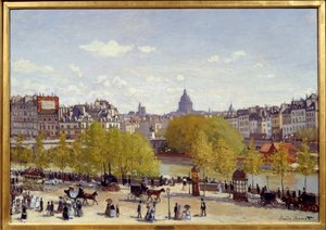 Quai du Louvre w Paryżu w 1867 r. Obraz Claude
