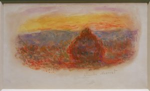 Kamień szlifierski, zachodzące słońce autorstwa Claude Monet