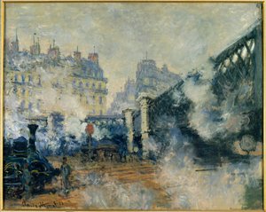 Most Europy i stacja Saint Lazarus (Saint-Lazare) Obraz Claude