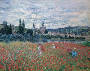 Pola makowe w pobliżu Vétheuil, ok. 1879 (olej na płótnie) autorstwa Claude Monet
