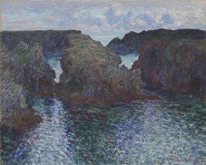 Skały w Port-Goulphar, Belle-Île, 1886 autorstwa Claude Monet
