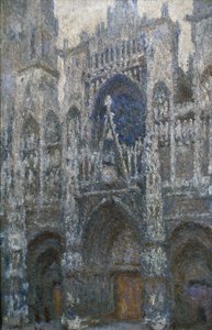 Katedra w Rouen, portal; szara pogoda autorstwa Claude Monet