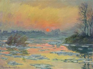 Zachód słońca nad Sekwaną (Coucher de Soleil sur la Seine). 1880 autorstwa Claude Monet