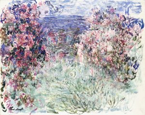 Dom wśród róż, 1925 autorstwa Claude Monet