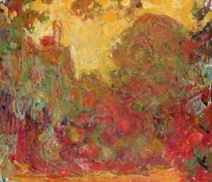 Dom widziany z Ogrodu Różanego, 1922-24 autorstwa Claude Monet