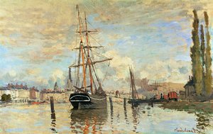 Sekwana w Rouen, 1872 autorstwa Claude Monet